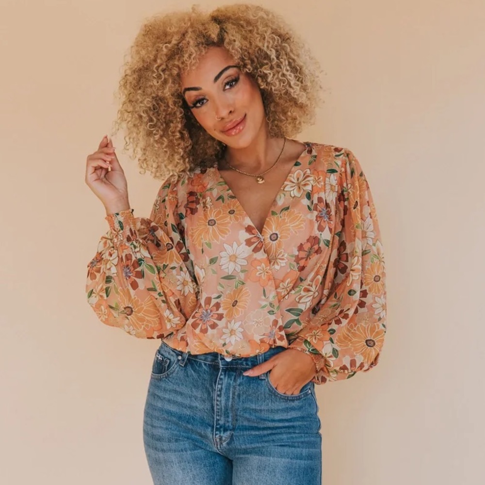NEW! Fall floral Bodysuit